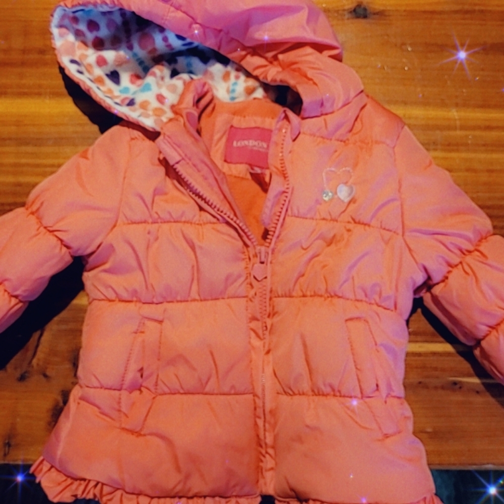Pink London fog jacket like new 18m